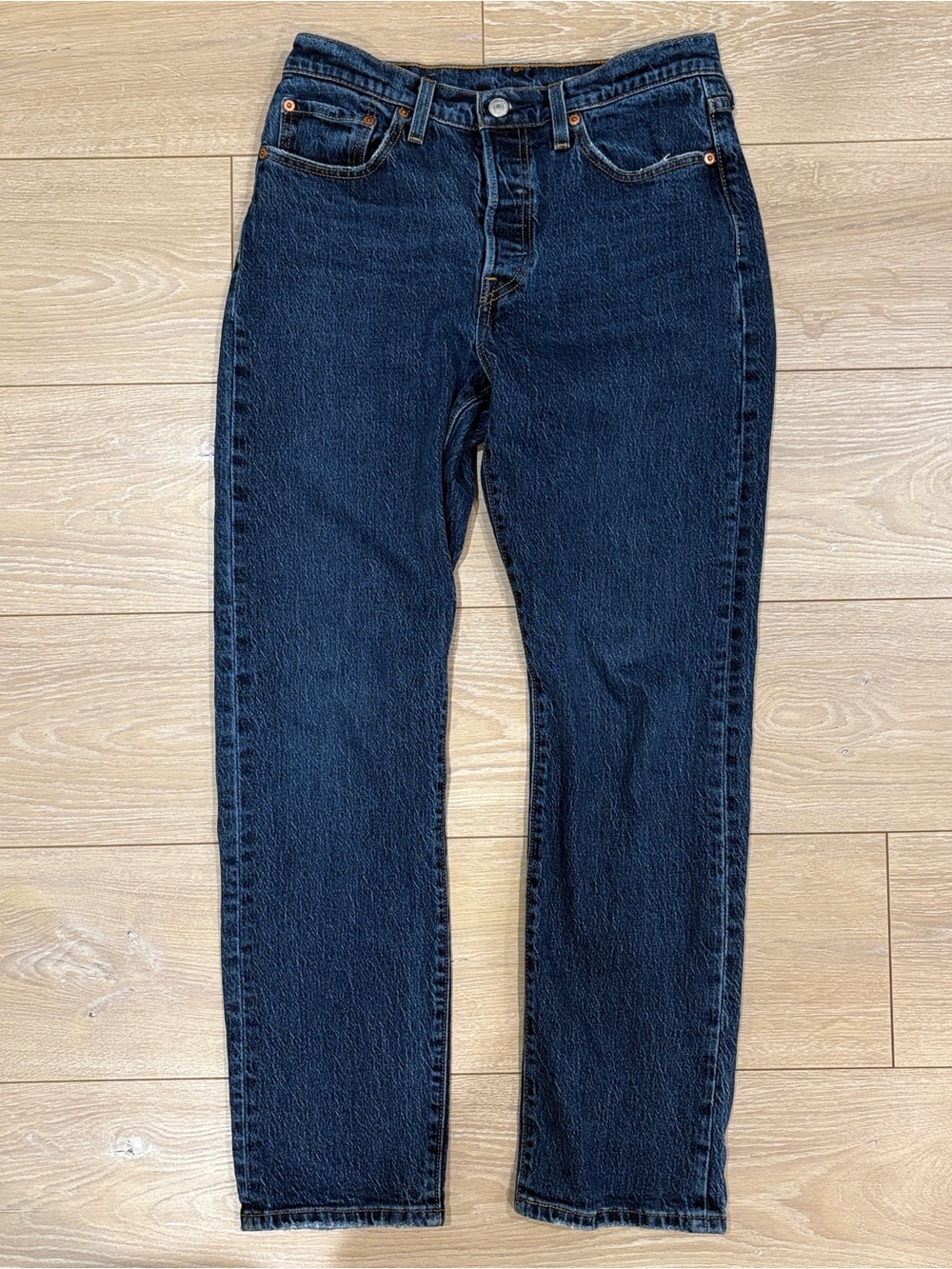 Levi’s 501 Original Fit Straight Leg Jeans Dark Indigo Blue - W28 L30